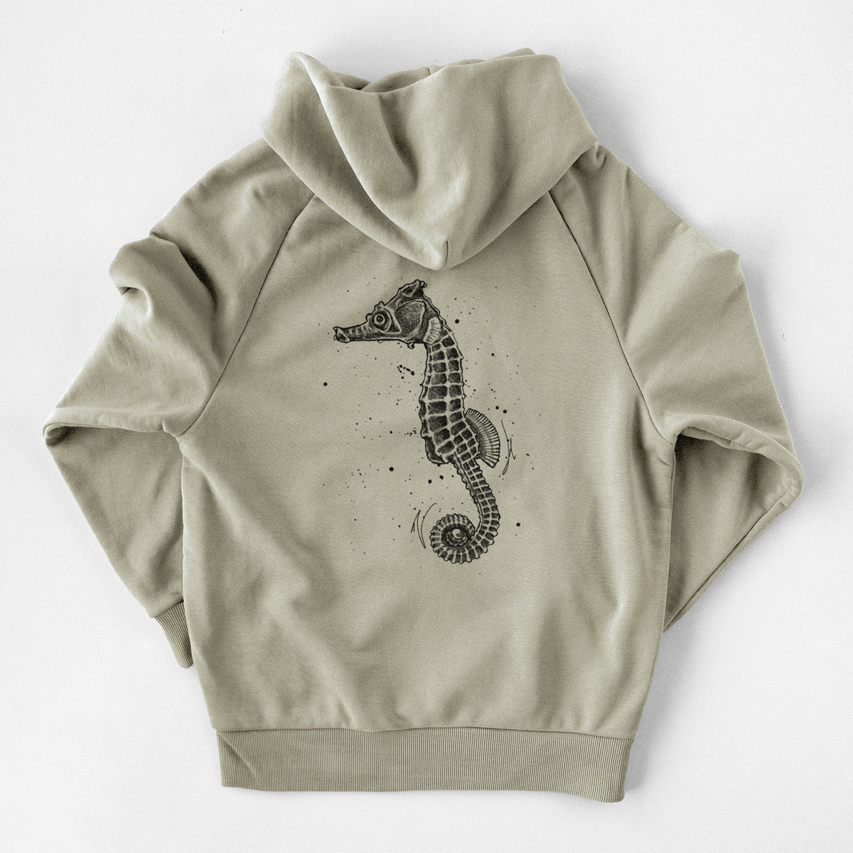 Hippocampus ingens - Pacific Seahorse - UltraLuxe Heavyweight French Terry Hoodie