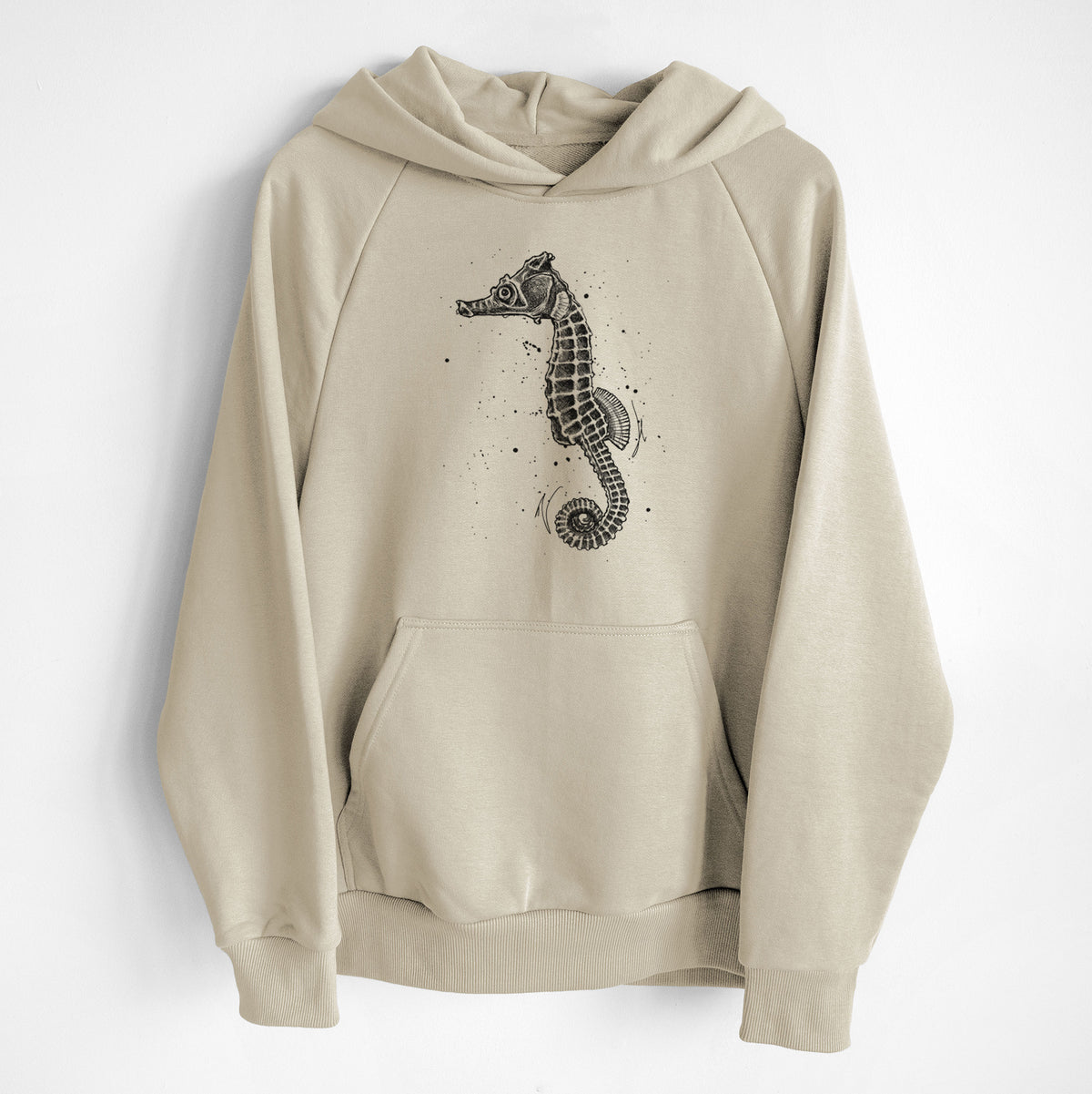 Hippocampus ingens - Pacific Seahorse - UltraLuxe Heavyweight French Terry Hoodie
