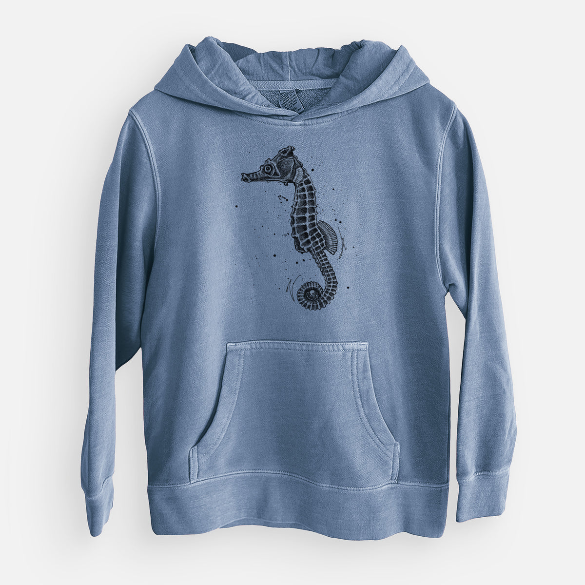 Hippocampus ingens - Pacific Seahorse - Youth Pigment Dyed Hoodie