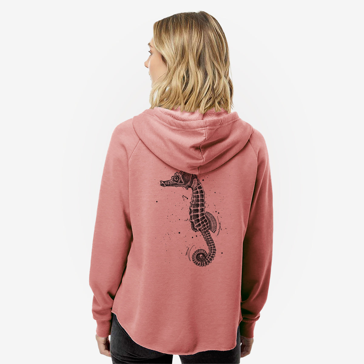 Hippocampus ingens - Pacific Seahorse - Women's Cali Wave Zip-Up Sweatshirt