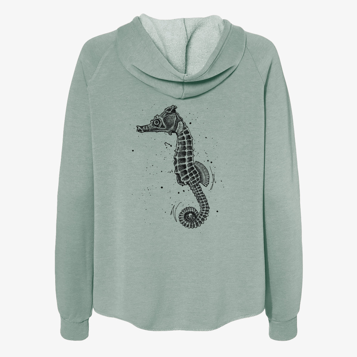 Hippocampus ingens - Pacific Seahorse - Women's Cali Wave Zip-Up Sweatshirt