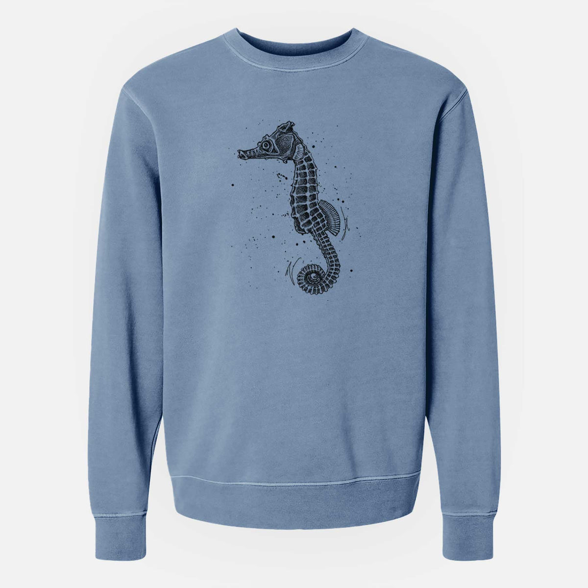 Hippocampus ingens - Pacific Seahorse - Unisex Pigment Dyed Crew Sweatshirt