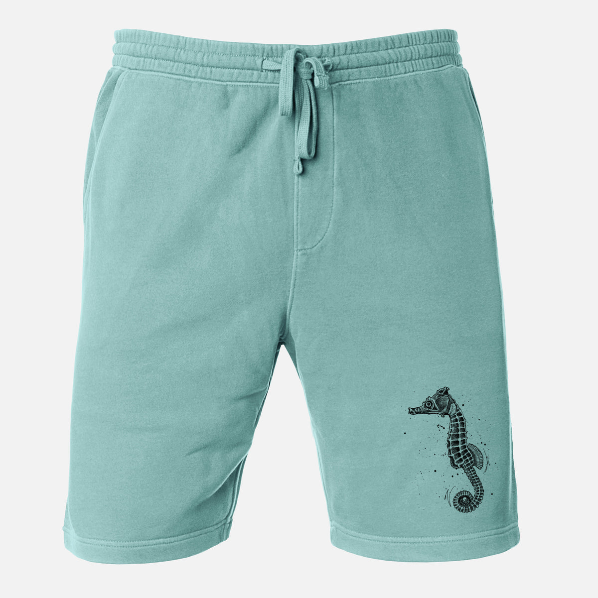 Hippocampus ingens - Pacific Seahorse - Unisex Pigment Dyed Shorts