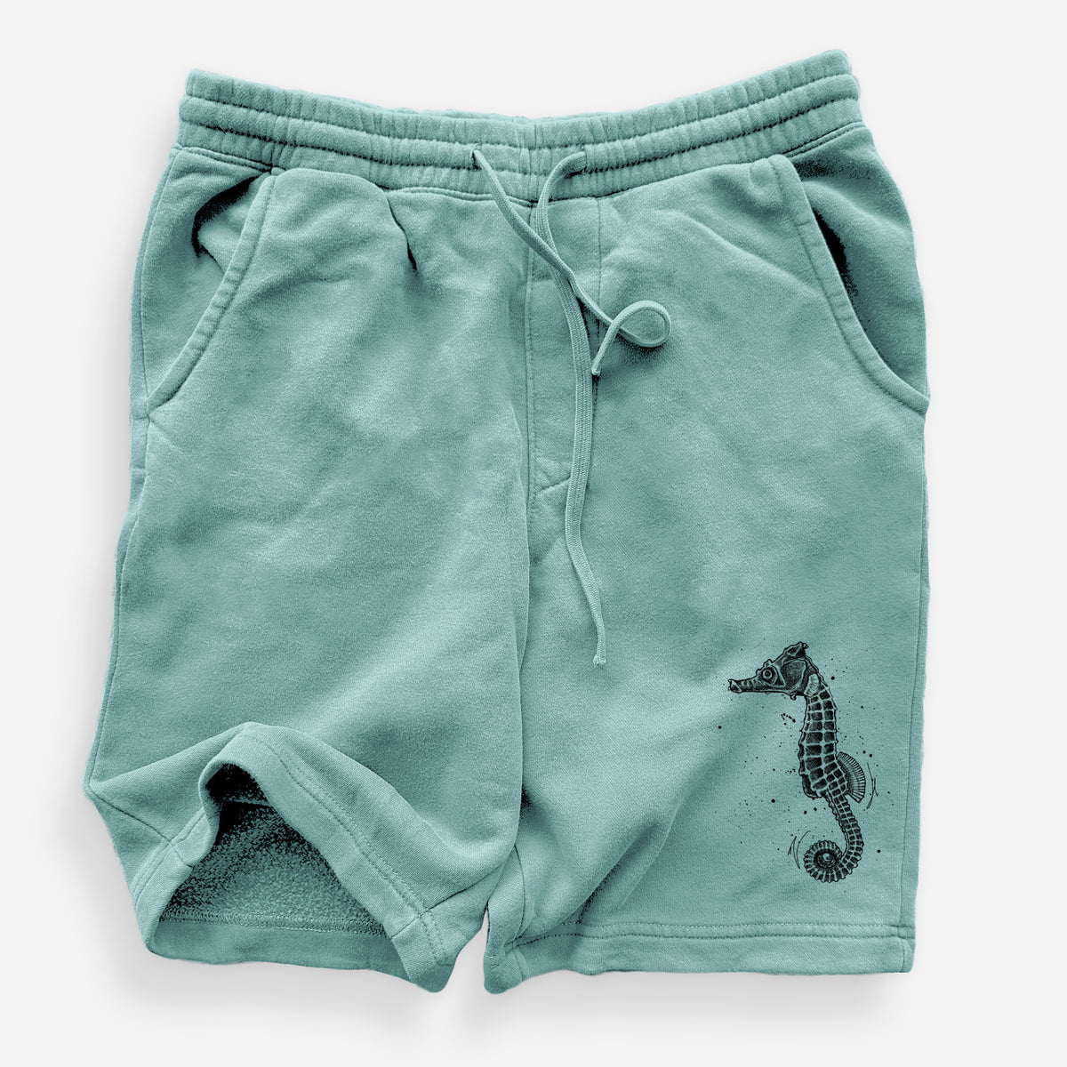 Hippocampus ingens - Pacific Seahorse - Unisex Pigment Dyed Shorts