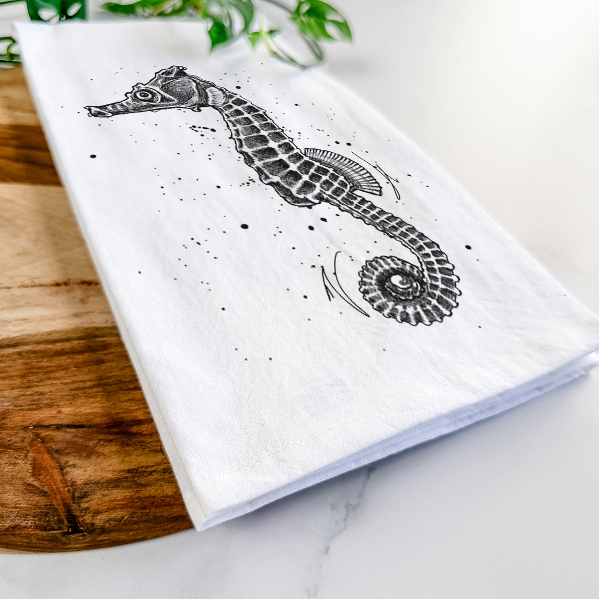 Hippocampus ingens - Pacific Seahorse Tea Towel