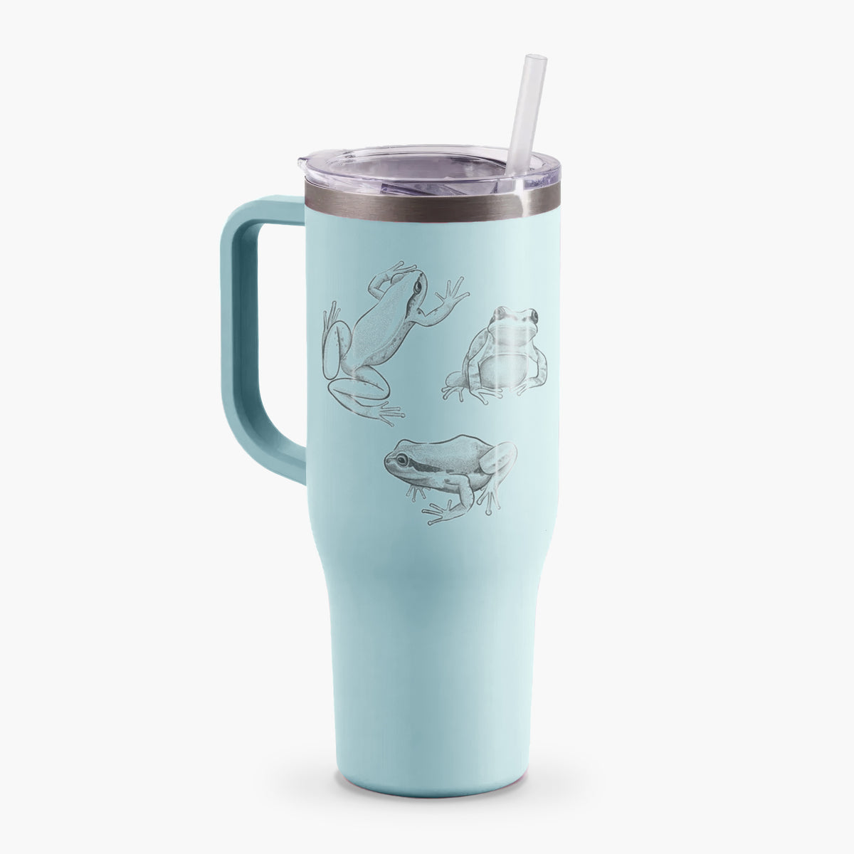 Pacific Tree Frogs - Pseudacris regilla - 40oz Tumbler with Handle