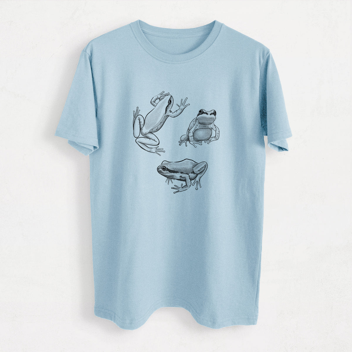 Pacific Tree Frogs - Pseudacris regilla - Heavyweight Men&#39;s 100% Organic Cotton Tee