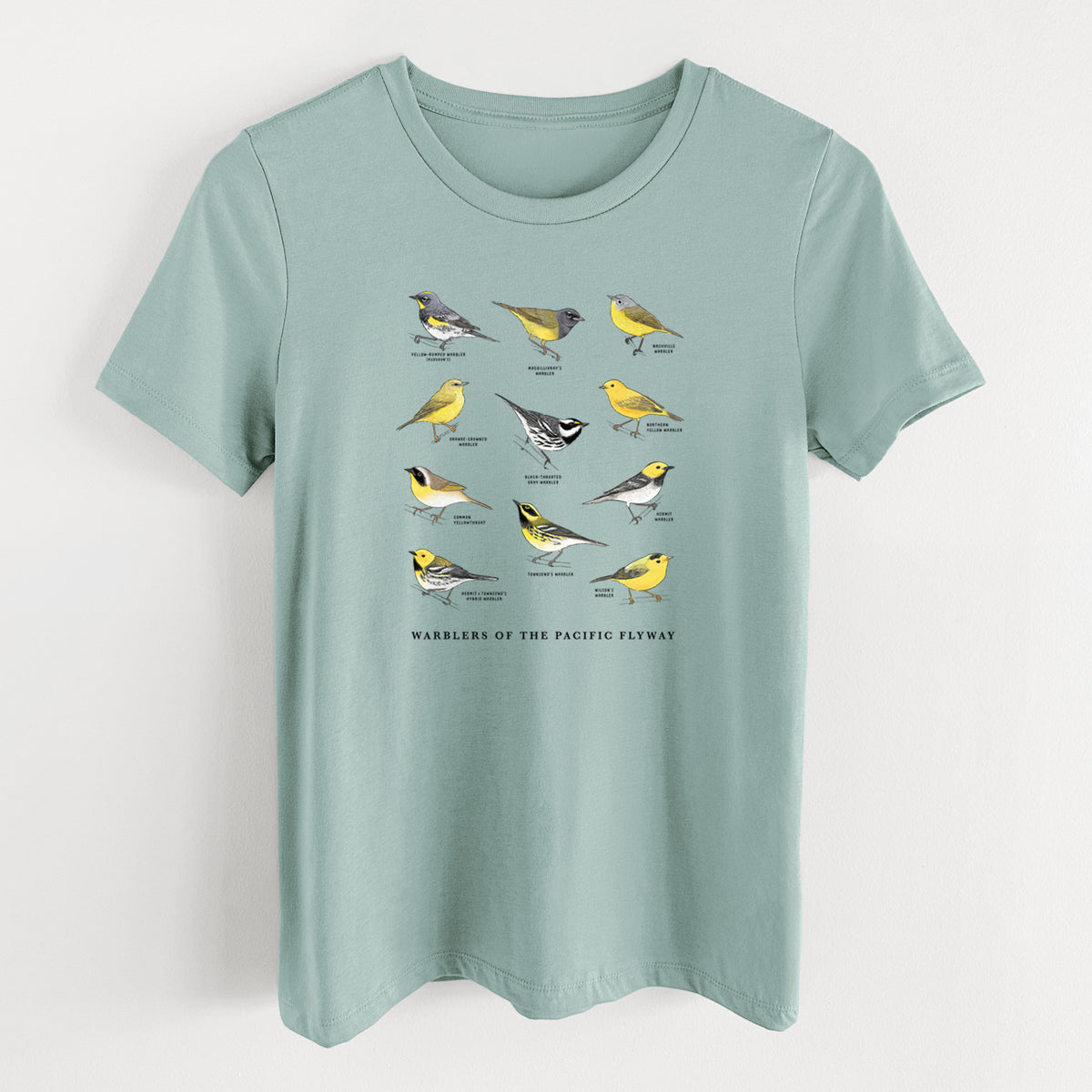 Warblers of the Pacific Flyway - Women's Lightweight Relaxed Fit 100% Cotton Crewneck