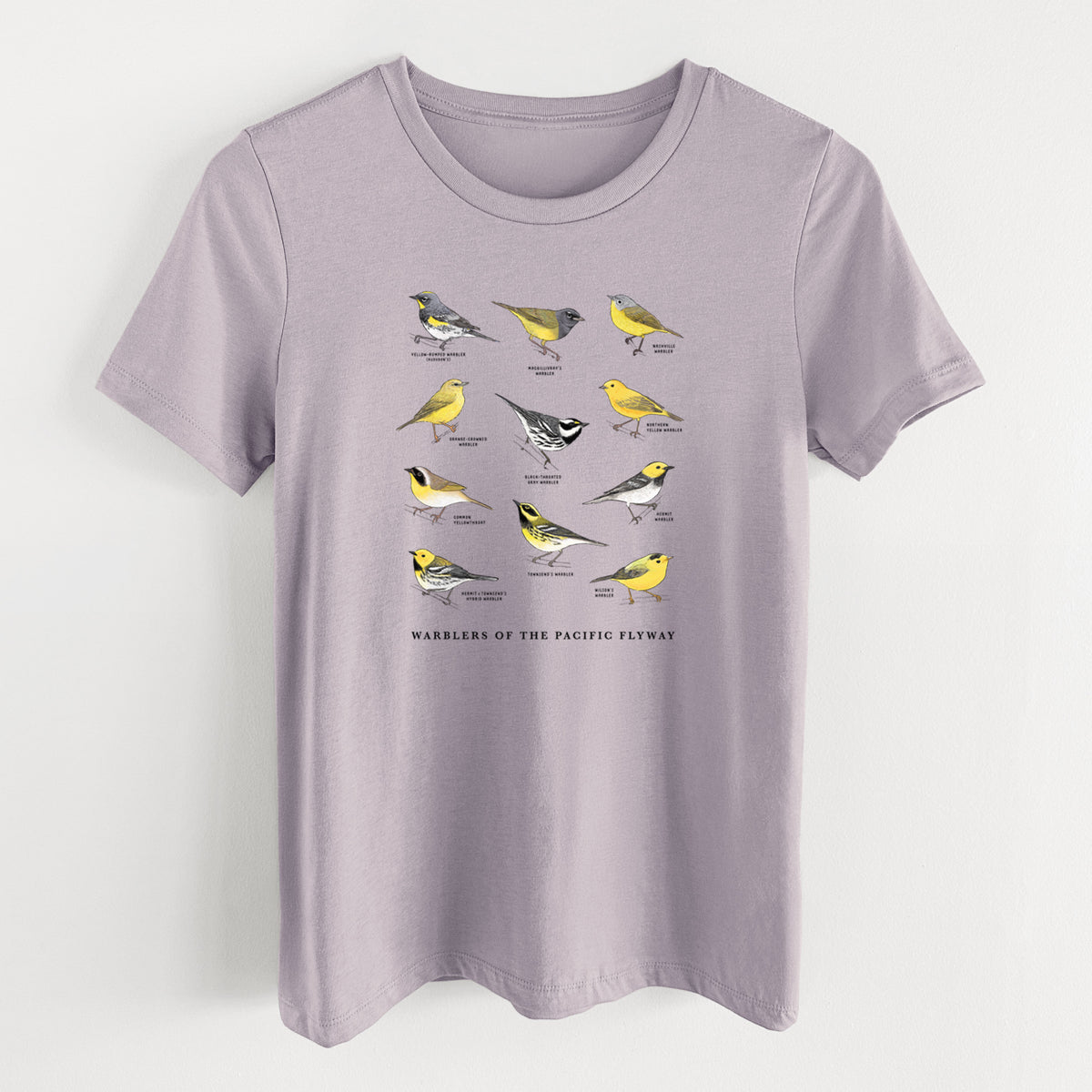 Warblers of the Pacific Flyway - Women's Lightweight Relaxed Fit 100% Cotton Crewneck