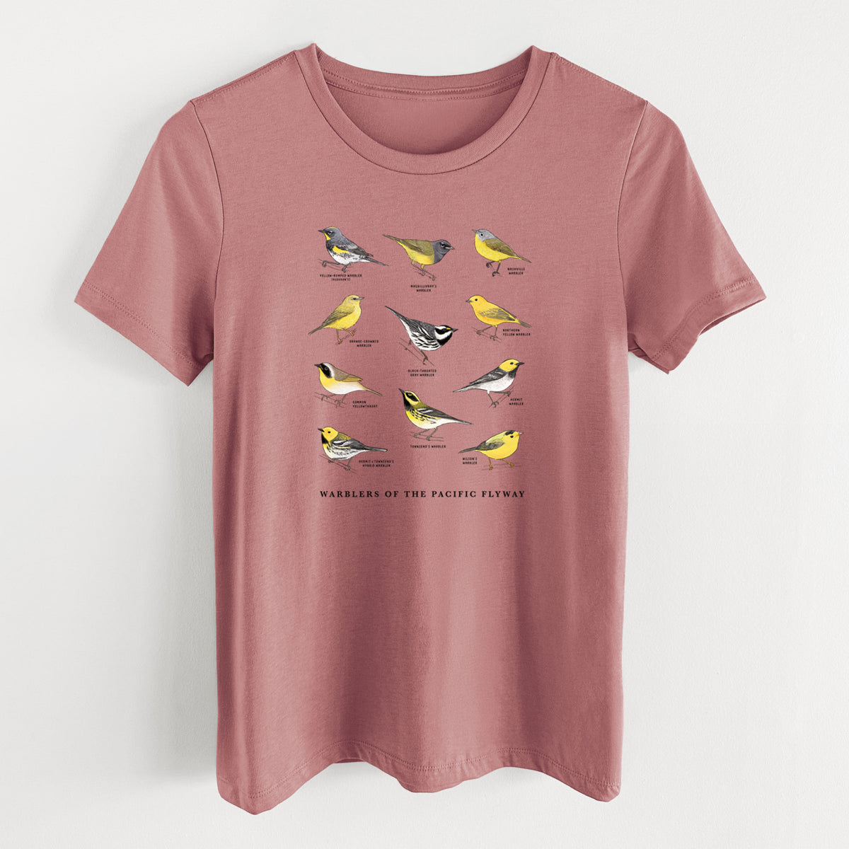 Warblers of the Pacific Flyway - Women's Lightweight Relaxed Fit 100% Cotton Crewneck