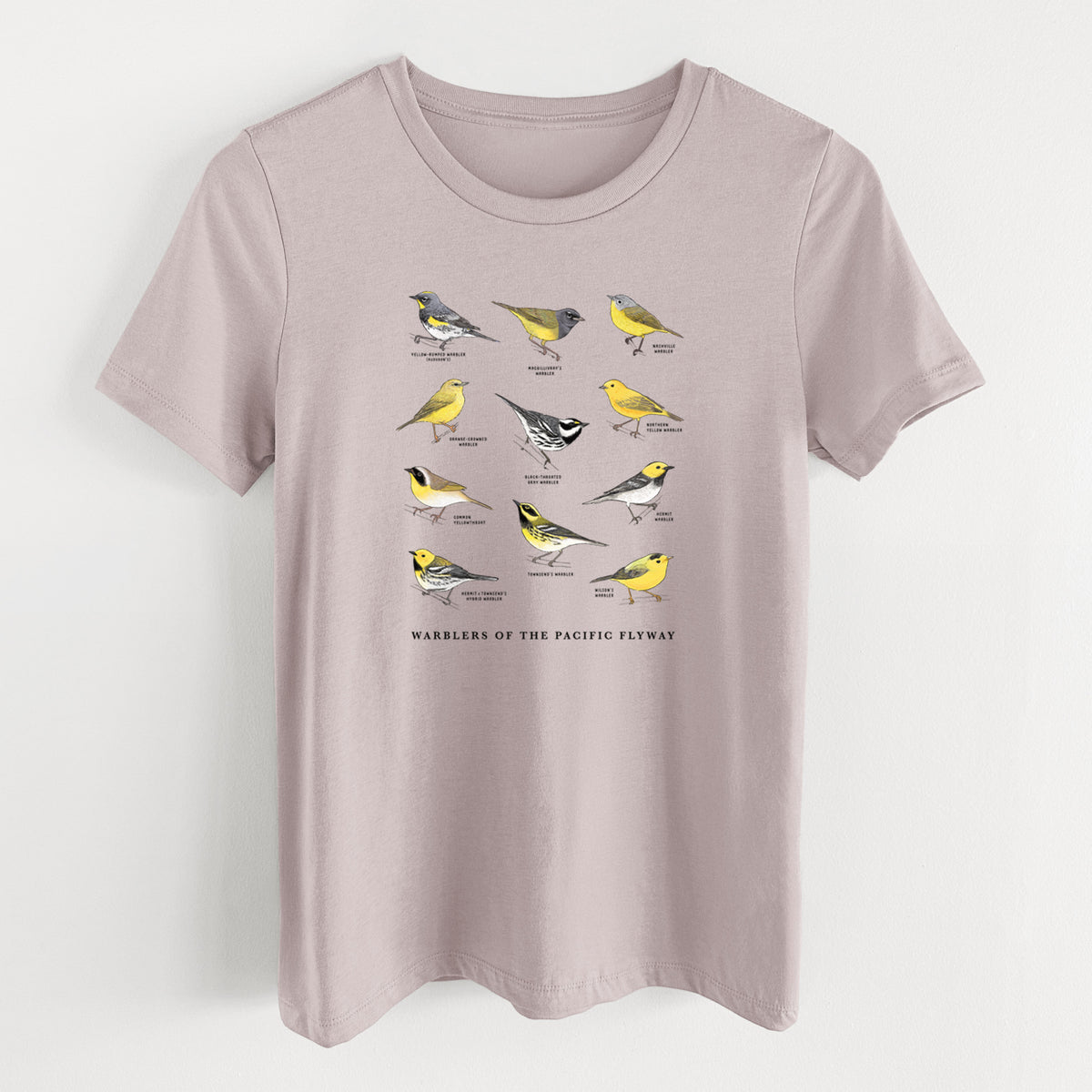 Warblers of the Pacific Flyway - Women's Lightweight Relaxed Fit 100% Cotton Crewneck
