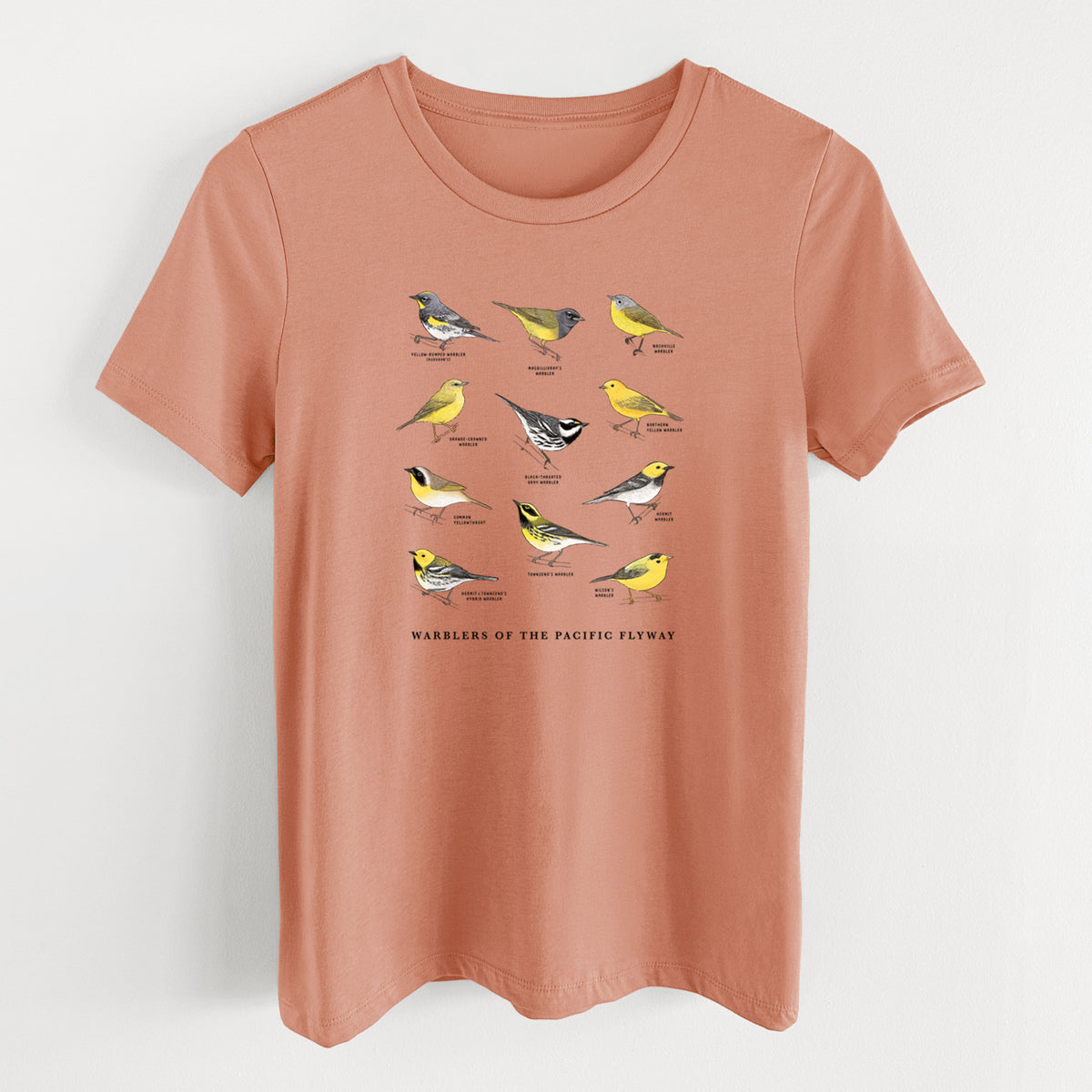Warblers of the Pacific Flyway - Women's Lightweight Relaxed Fit 100% Cotton Crewneck