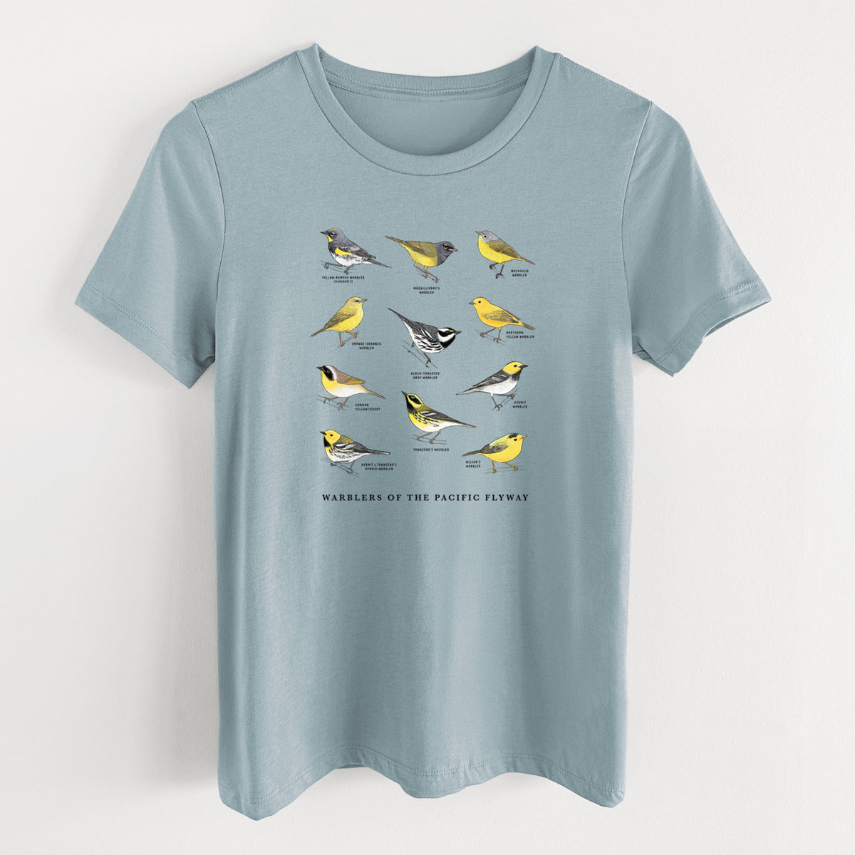 Warblers of the Pacific Flyway - Women's Lightweight Relaxed Fit 100% Cotton Crewneck