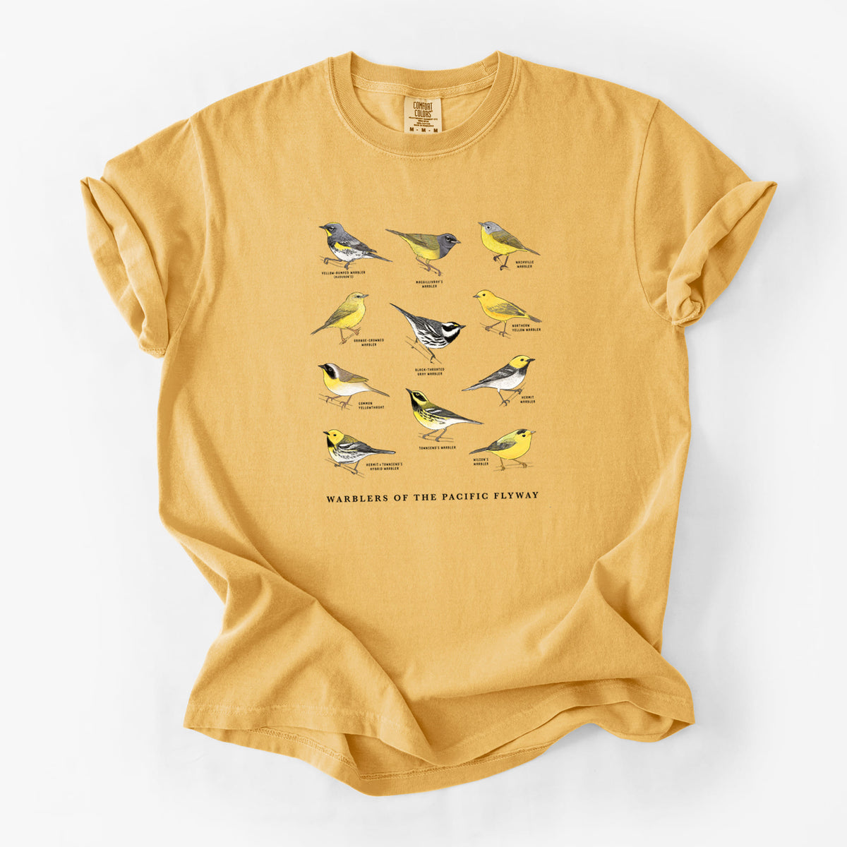 Warblers of the Pacific Flyway - Unisex Comfort Colors Garment-Dyed Heavyweight T-shirt
