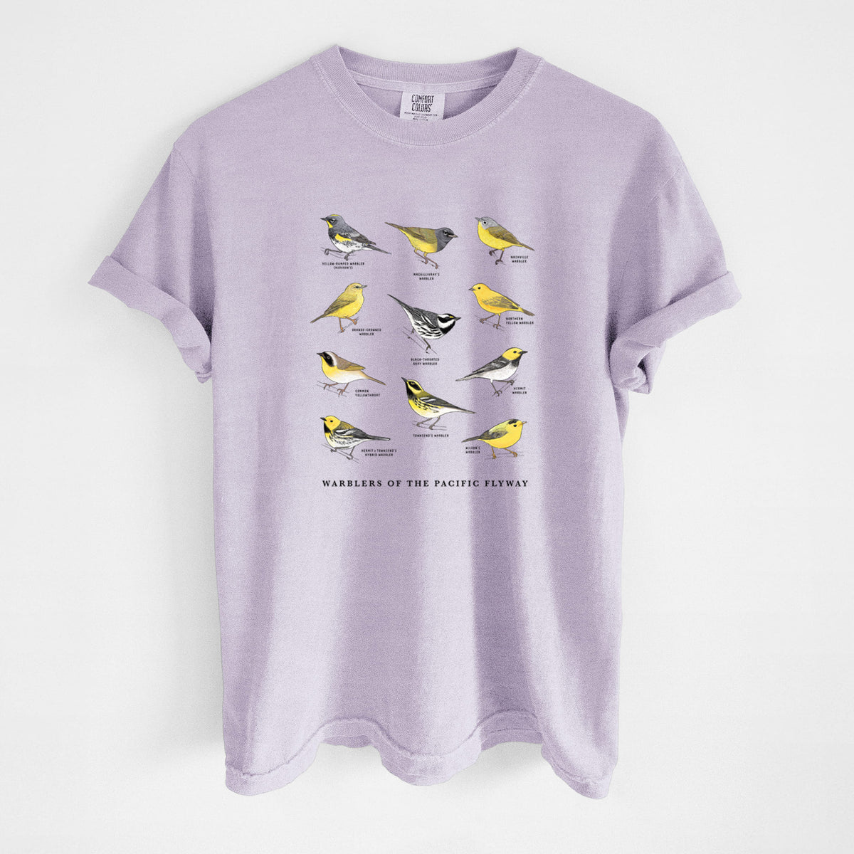 Warblers of the Pacific Flyway - Unisex Comfort Colors Garment-Dyed Heavyweight T-shirt