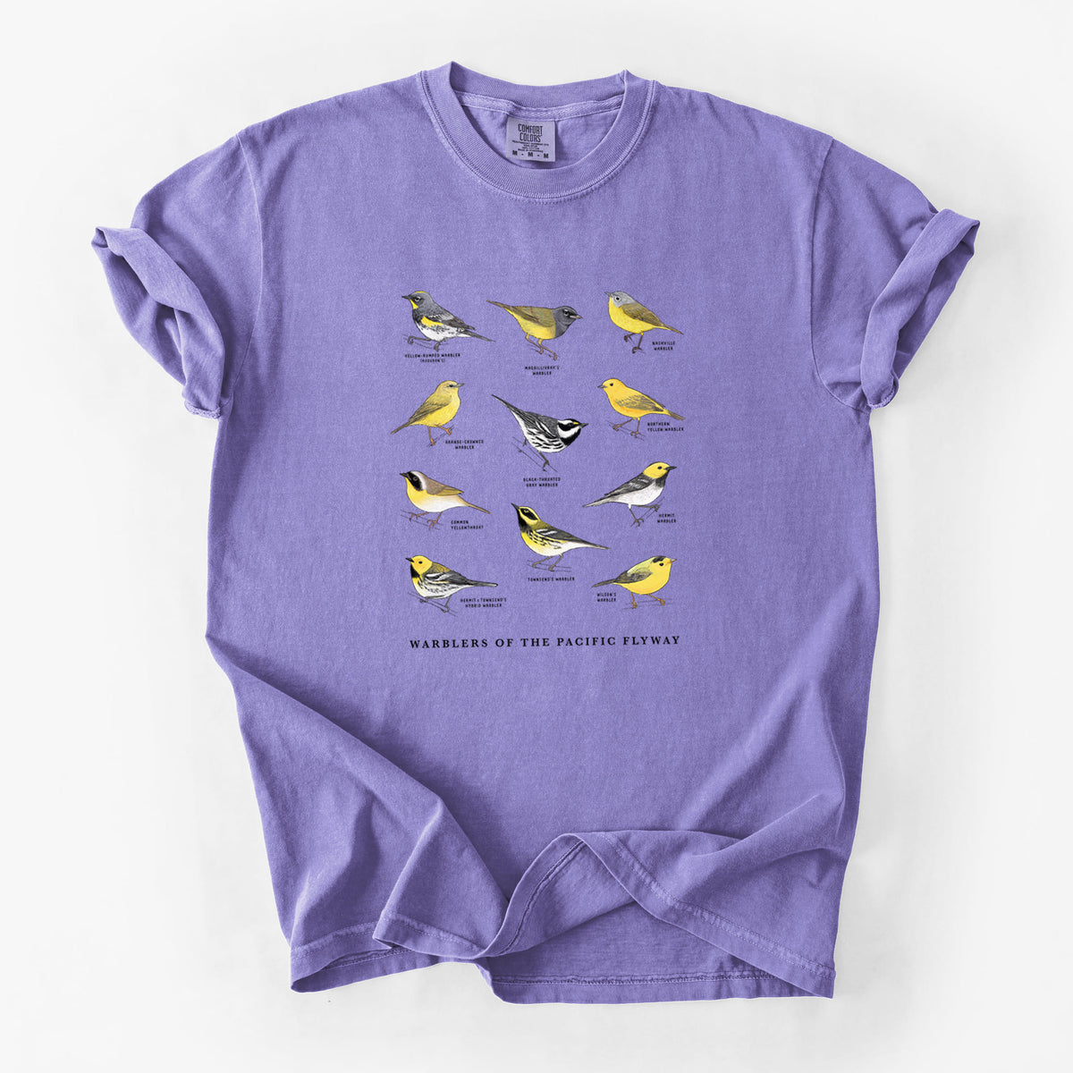 Warblers of the Pacific Flyway - Unisex Comfort Colors Garment-Dyed Heavyweight T-shirt