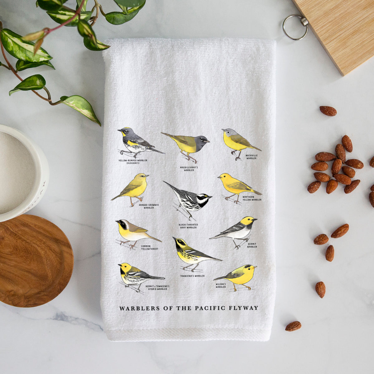 Warblers of the Pacific Flyway Premium Hand Towel