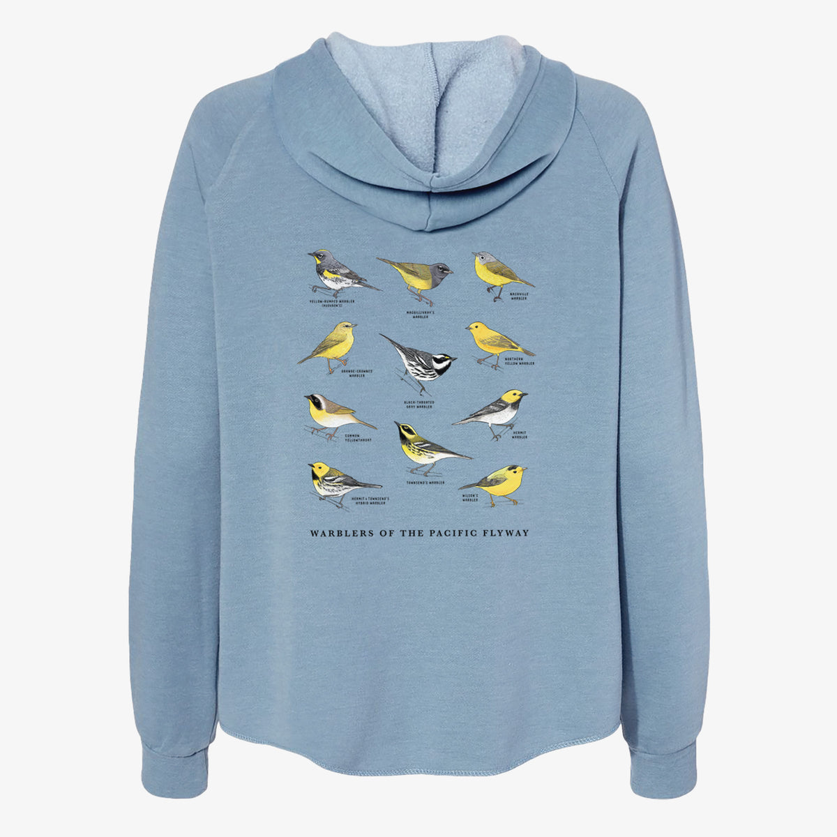 Warblers of the Pacific Flyway - Women's Cali Wave Zip-Up Sweatshirt