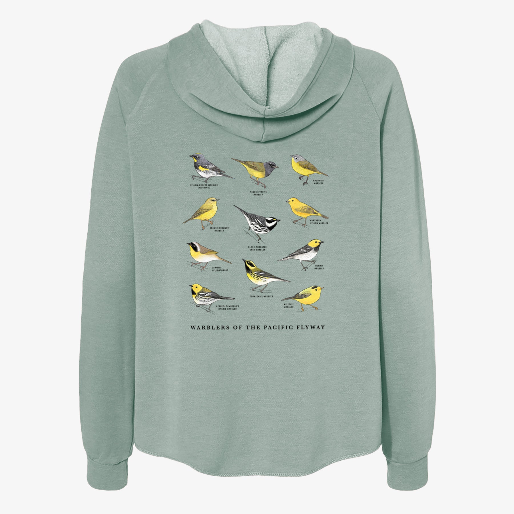 Warblers of the Pacific Flyway - Women's Cali Wave Zip-Up Sweatshirt