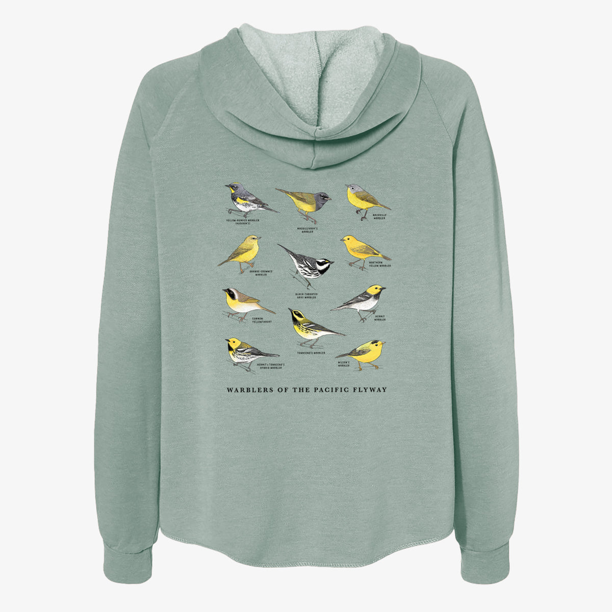 Warblers of the Pacific Flyway - Women's Cali Wave Zip-Up Sweatshirt