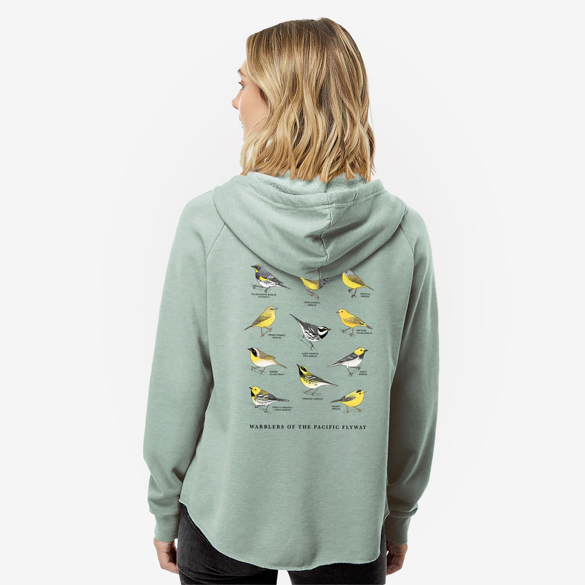 Warblers of the Pacific Flyway - Women's Cali Wave Zip-Up Sweatshirt