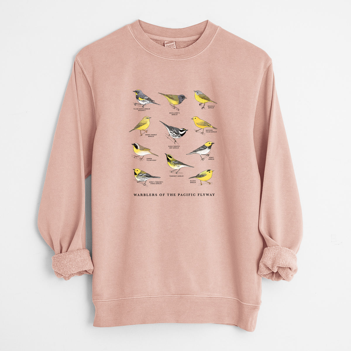 Warblers of the Pacific Flyway - Unisex Pigment Dyed Crew Sweatshirt