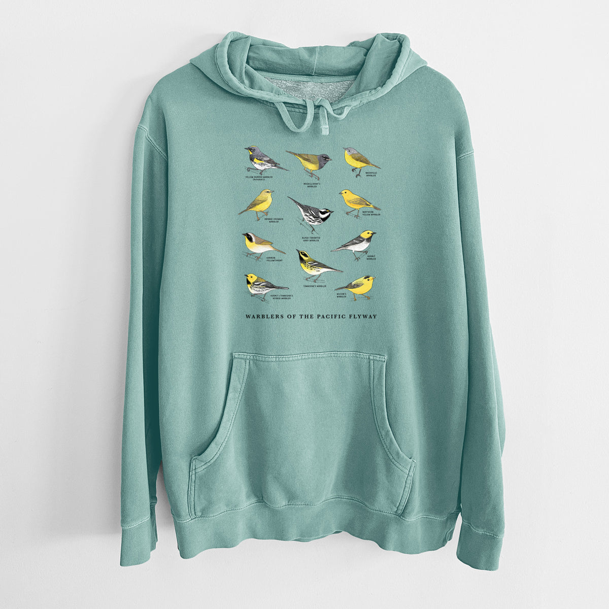 Warblers of the Pacific Flyway - Unisex Pigment Dyed Hoodie