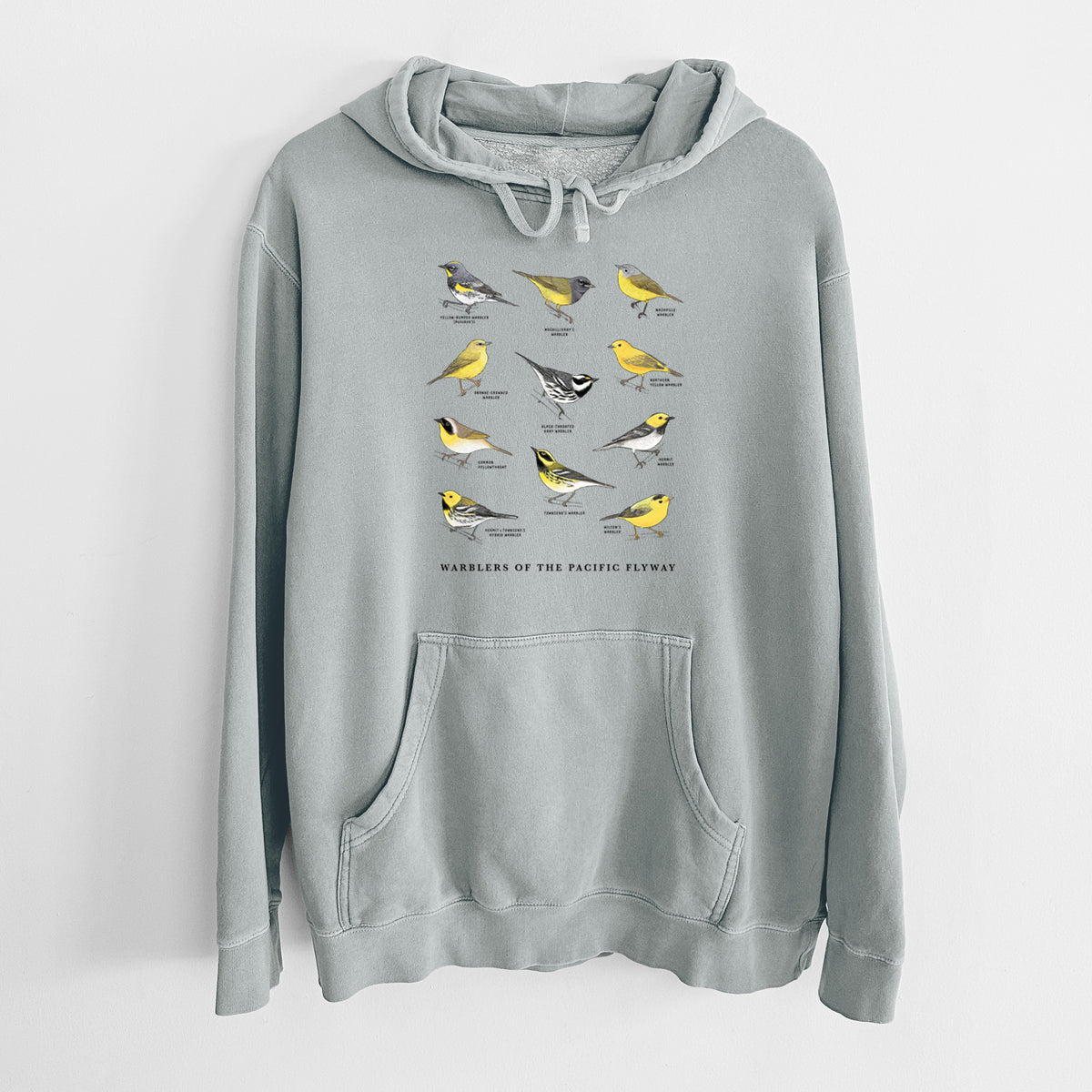 Warblers of the Pacific Flyway - Unisex Pigment Dyed Hoodie
