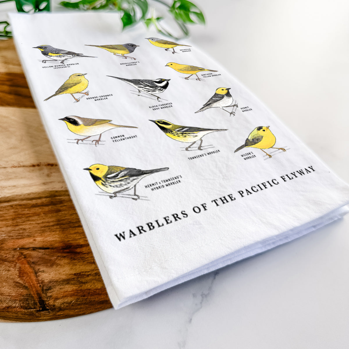 Warblers of the Pacific Flyway Tea Towel