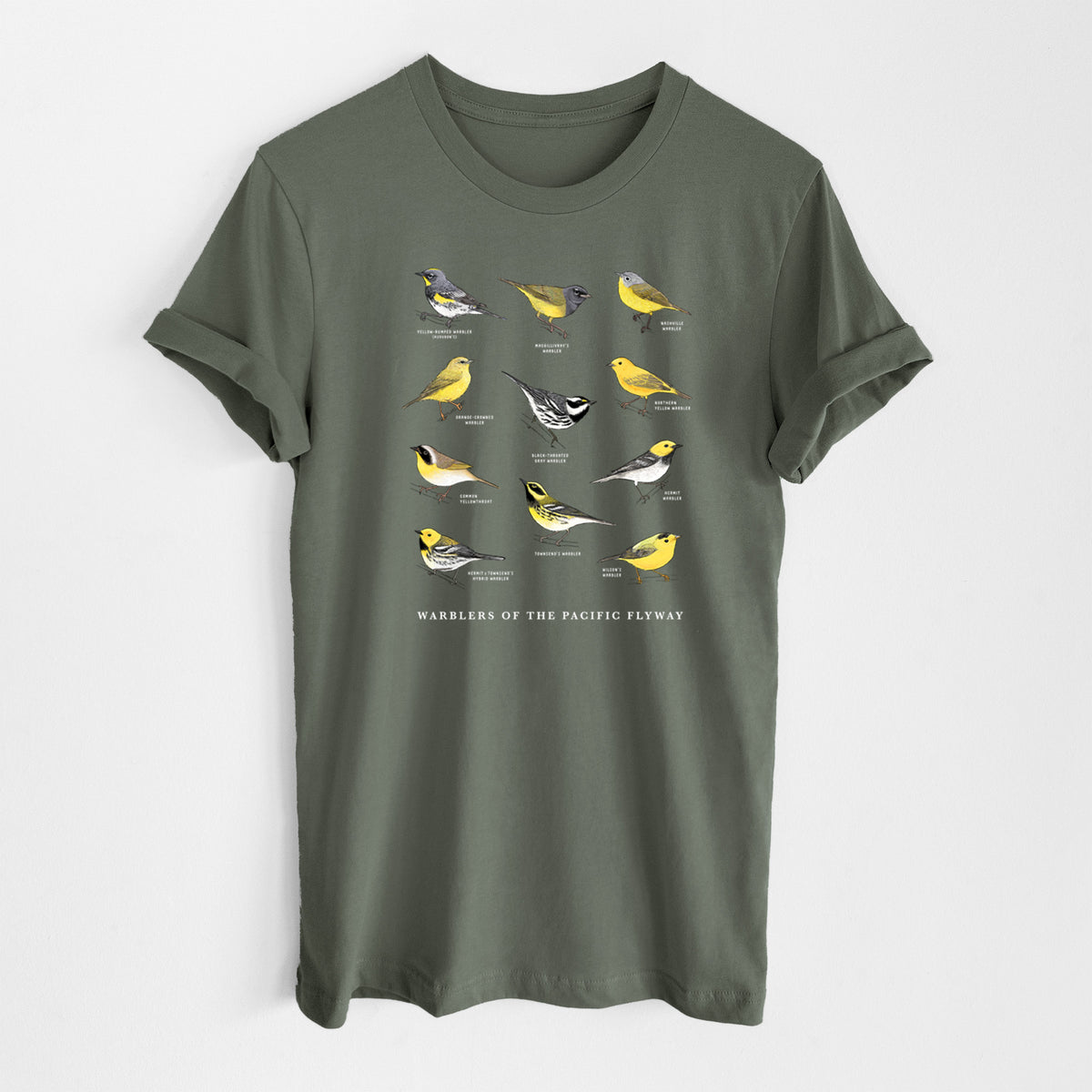 Warblers of the Pacific Flyway - Lightweight 100% Cotton Unisex Crewneck