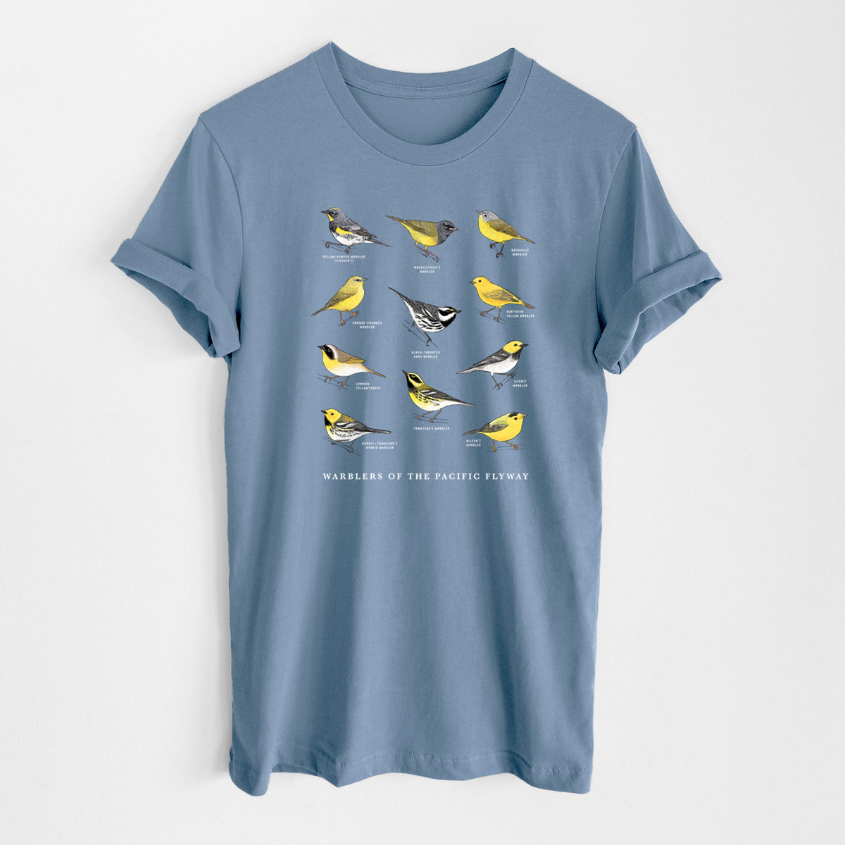 Warblers of the Pacific Flyway - Lightweight 100% Cotton Unisex Crewneck