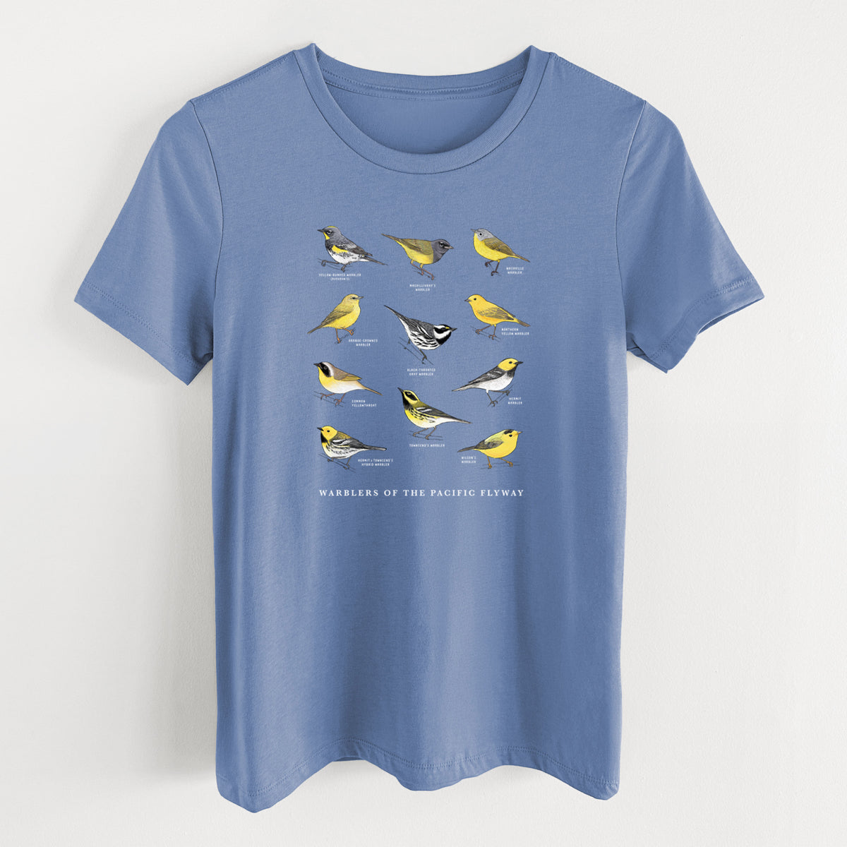 Warblers of the Pacific Flyway - Women's Lightweight Relaxed Fit 100% Cotton Crewneck
