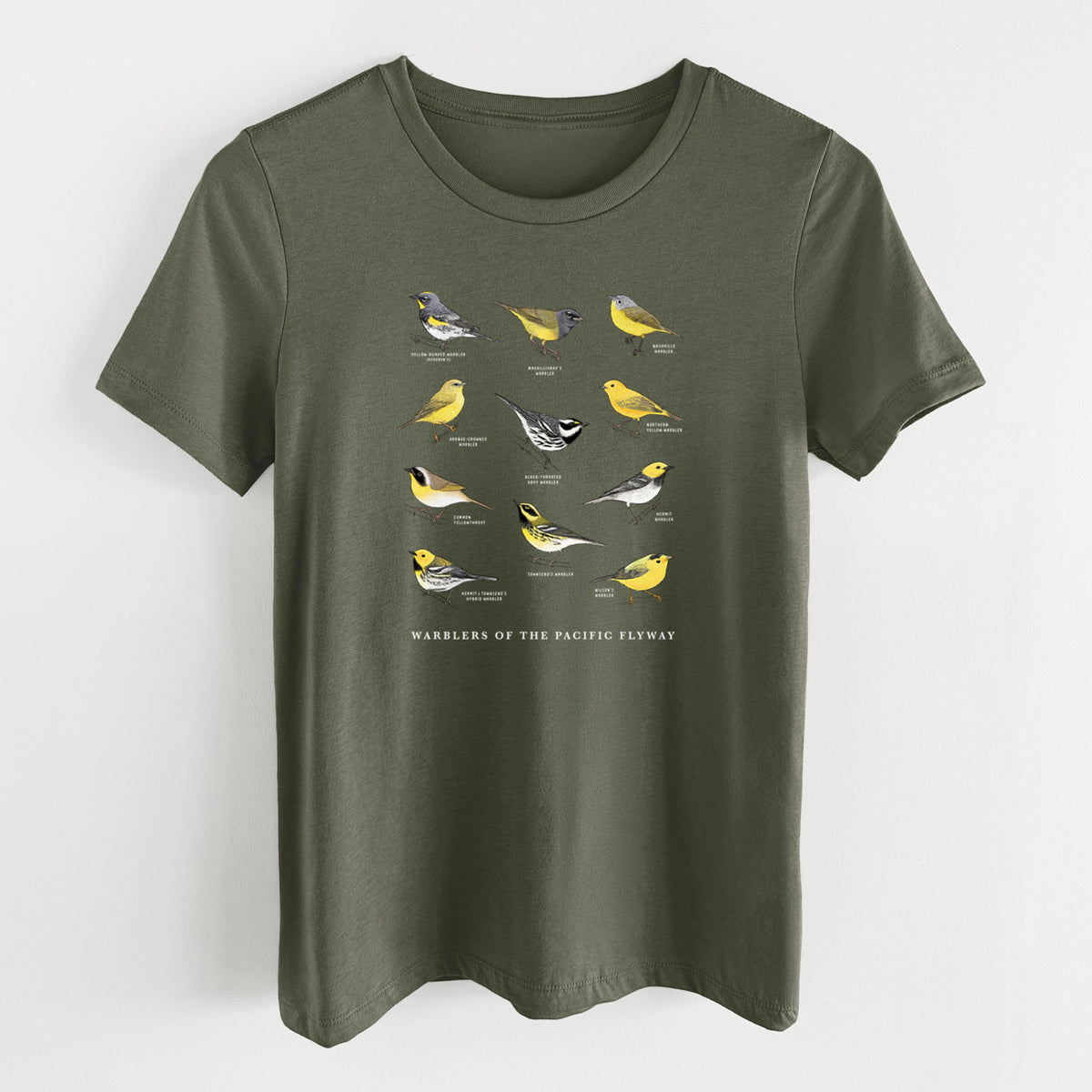 Warblers of the Pacific Flyway - Women's Lightweight Relaxed Fit 100% Cotton Crewneck
