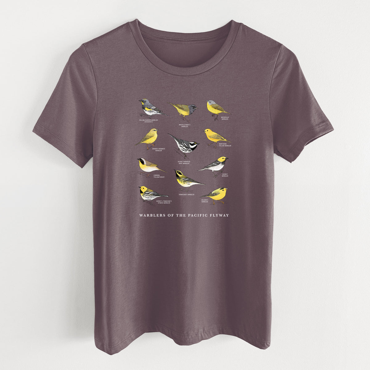 Warblers of the Pacific Flyway - Women's Lightweight Relaxed Fit 100% Cotton Crewneck