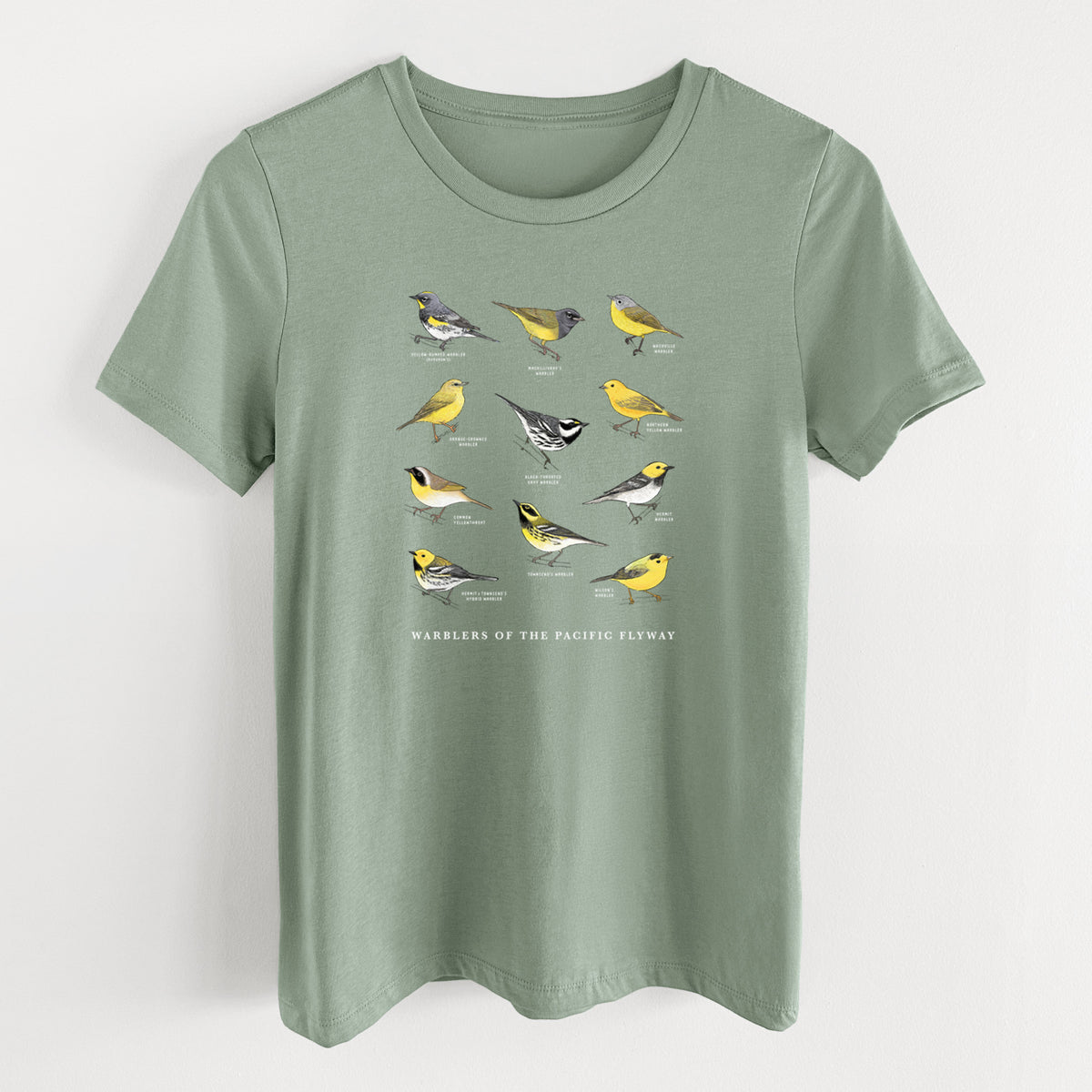 Warblers of the Pacific Flyway - Women's Lightweight Relaxed Fit 100% Cotton Crewneck