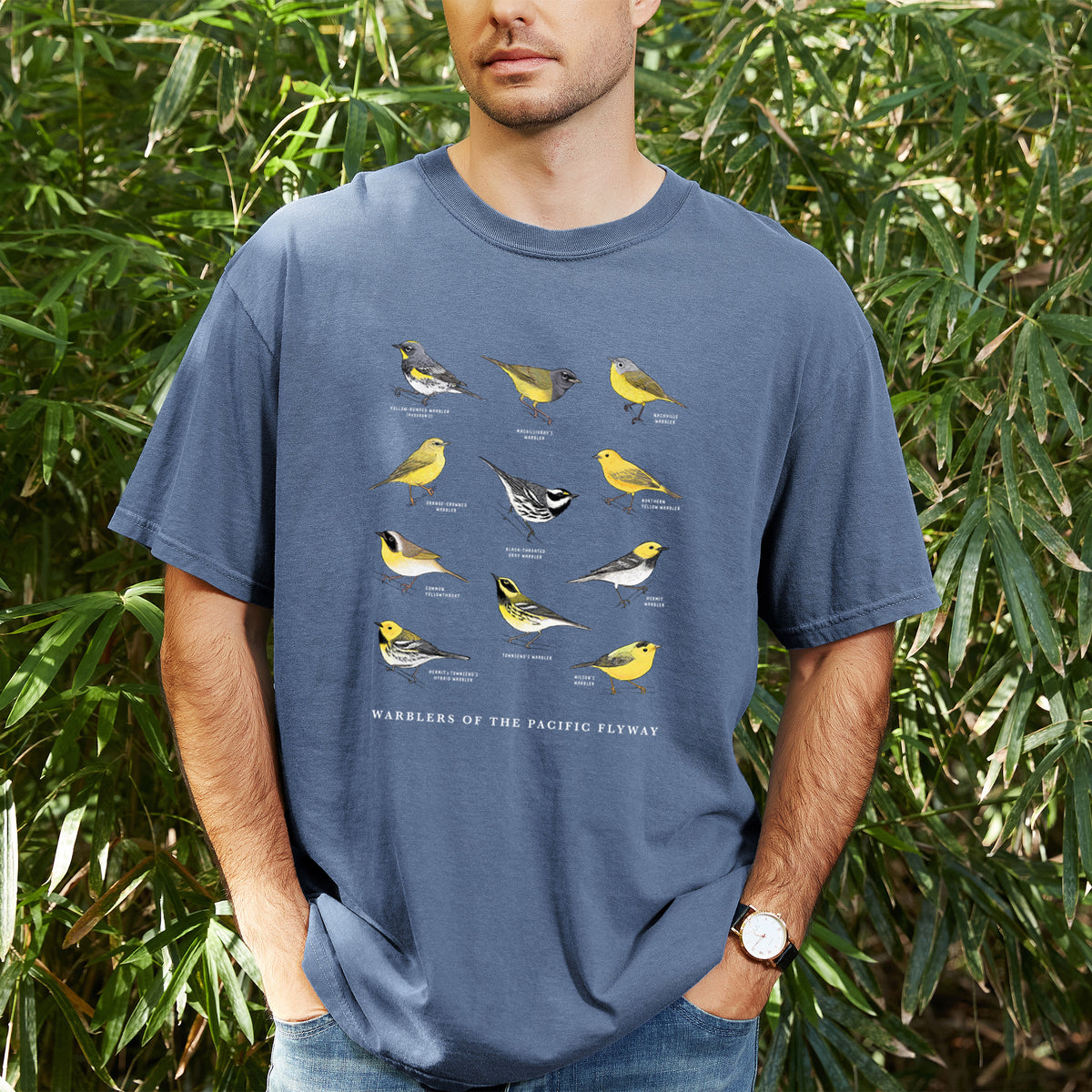 Warblers of the Pacific Flyway - Unisex Comfort Colors Garment-Dyed Heavyweight T-shirt