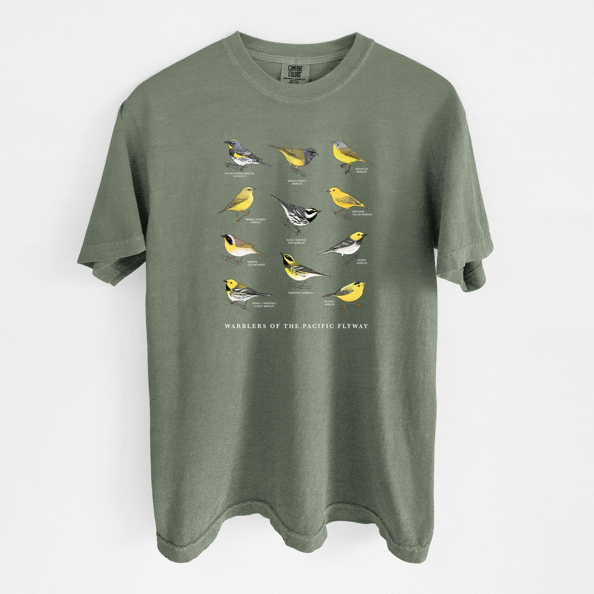 Warblers of the Pacific Flyway - Unisex Comfort Colors Garment-Dyed Heavyweight T-shirt