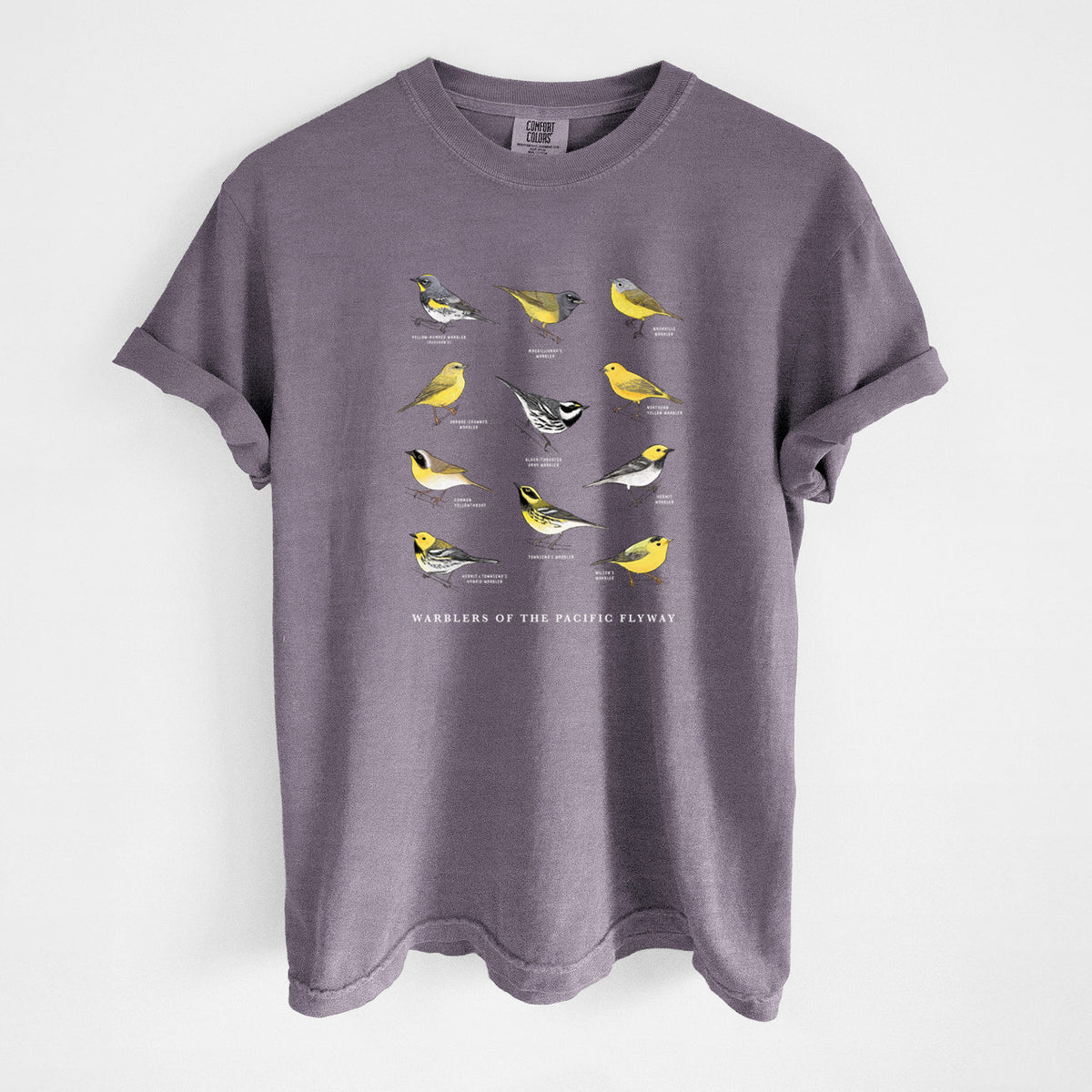 Warblers of the Pacific Flyway - Unisex Comfort Colors Garment-Dyed Heavyweight T-shirt