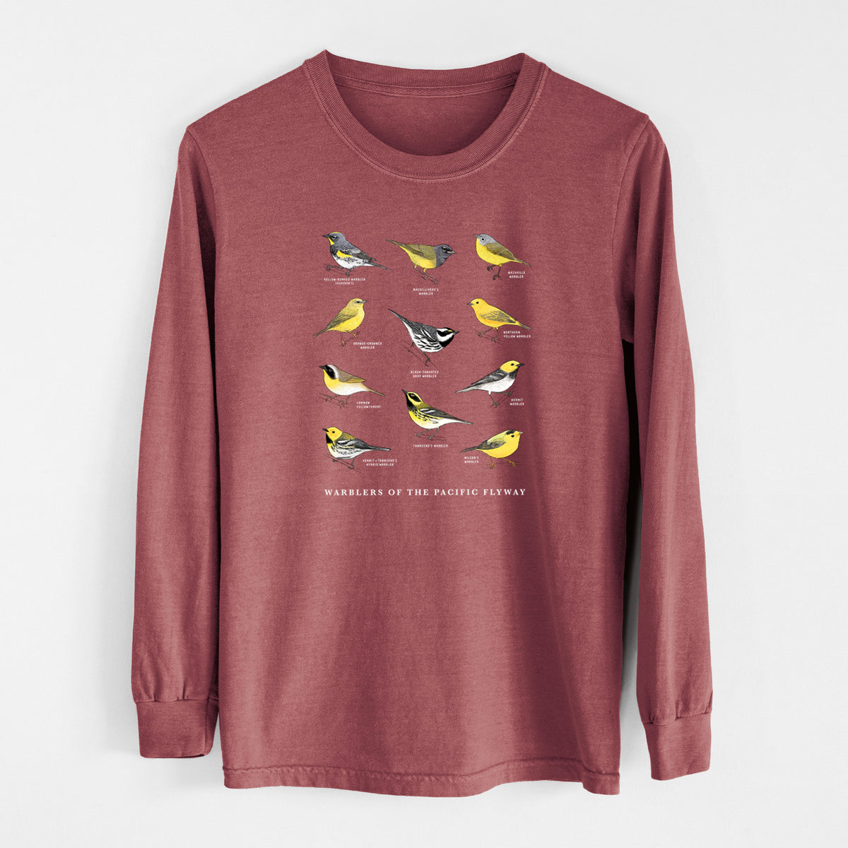 Warblers of the Pacific Flyway - Unisex Comfort Colors 100% Cotton Long Sleeve