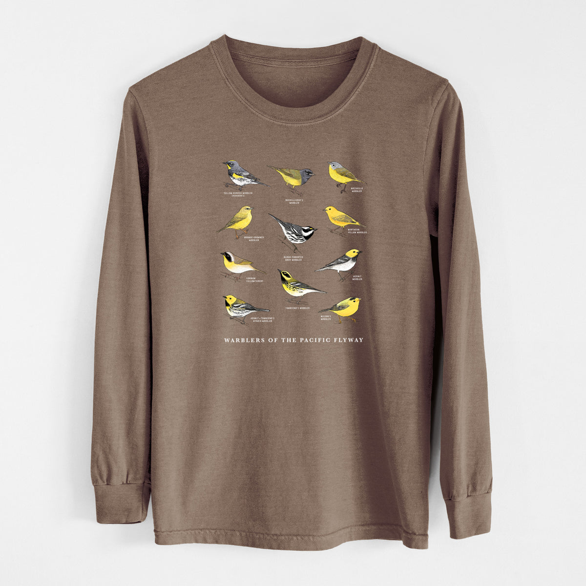 Warblers of the Pacific Flyway - Unisex Comfort Colors 100% Cotton Long Sleeve