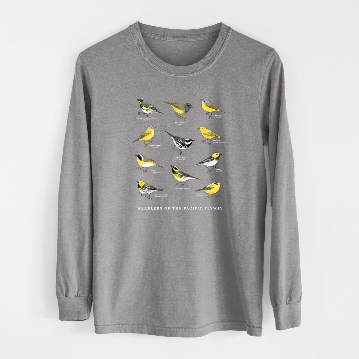 Warblers of the Pacific Flyway - Unisex Comfort Colors 100% Cotton Long Sleeve