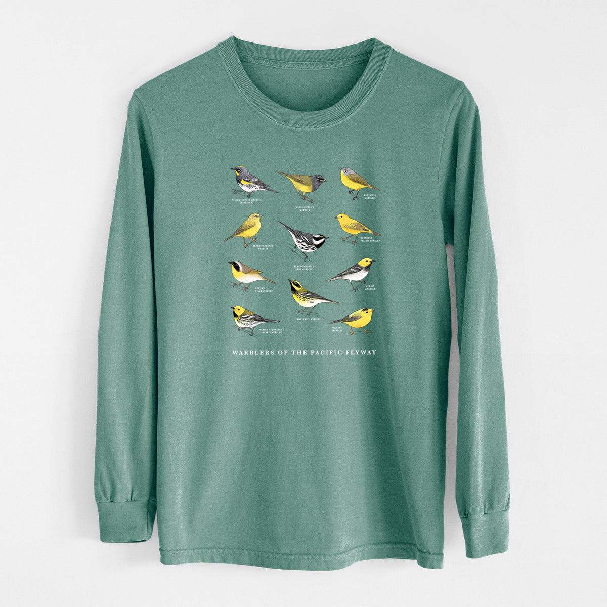 Warblers of the Pacific Flyway - Unisex Comfort Colors 100% Cotton Long Sleeve