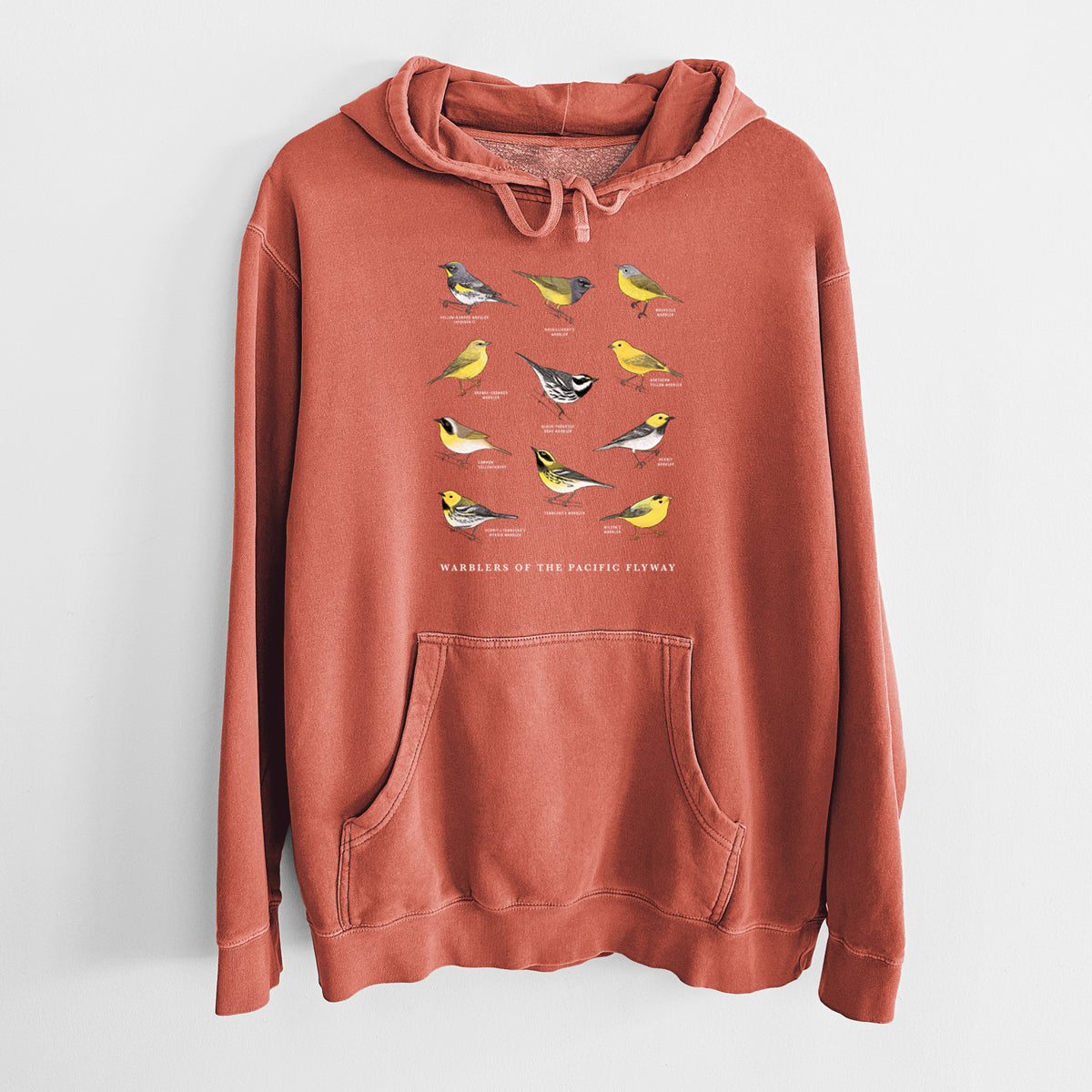 Warblers of the Pacific Flyway - Unisex Pigment Dyed Hoodie