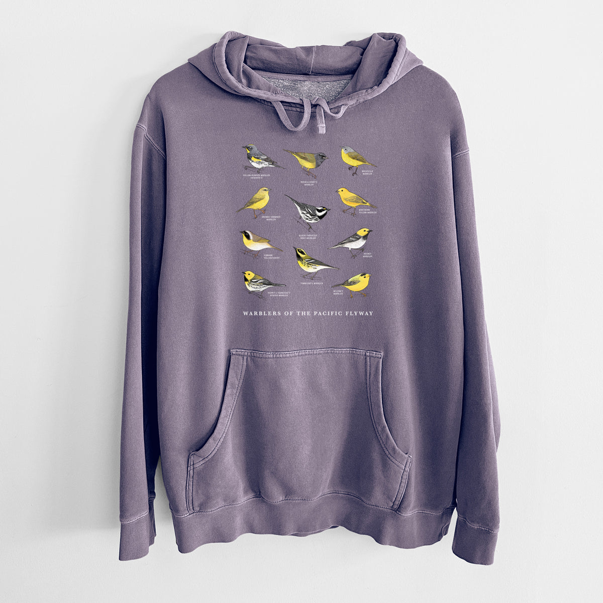 Warblers of the Pacific Flyway - Unisex Pigment Dyed Hoodie