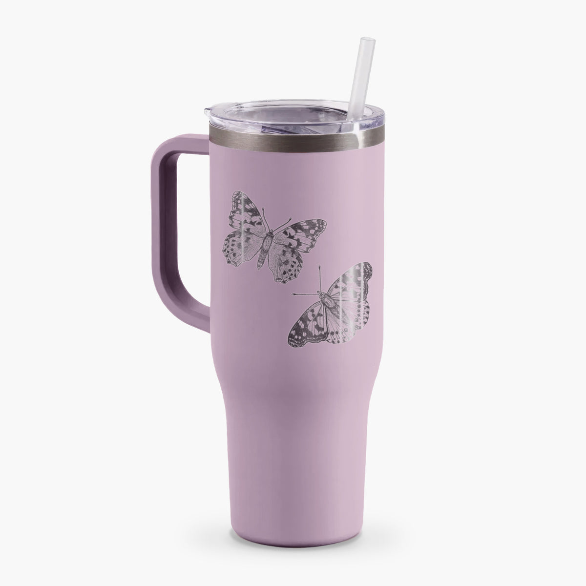 Painted Lady Butterflies - 40oz Tumbler with Handle