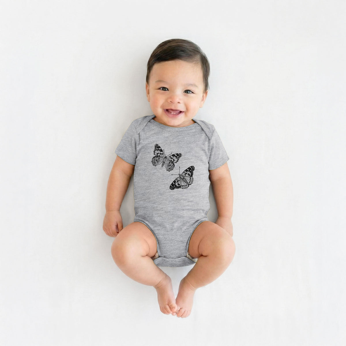 Painted Lady Butterflies - Baby Fine Jersey Bodysuit