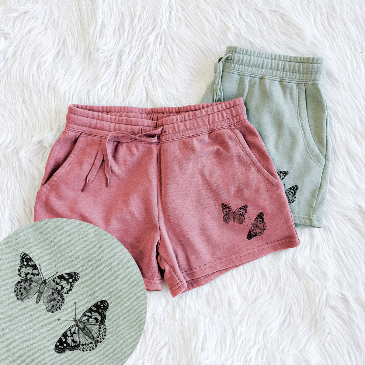 Painted Lady Butterflies - Women&#39;s Cali Wave Shorts
