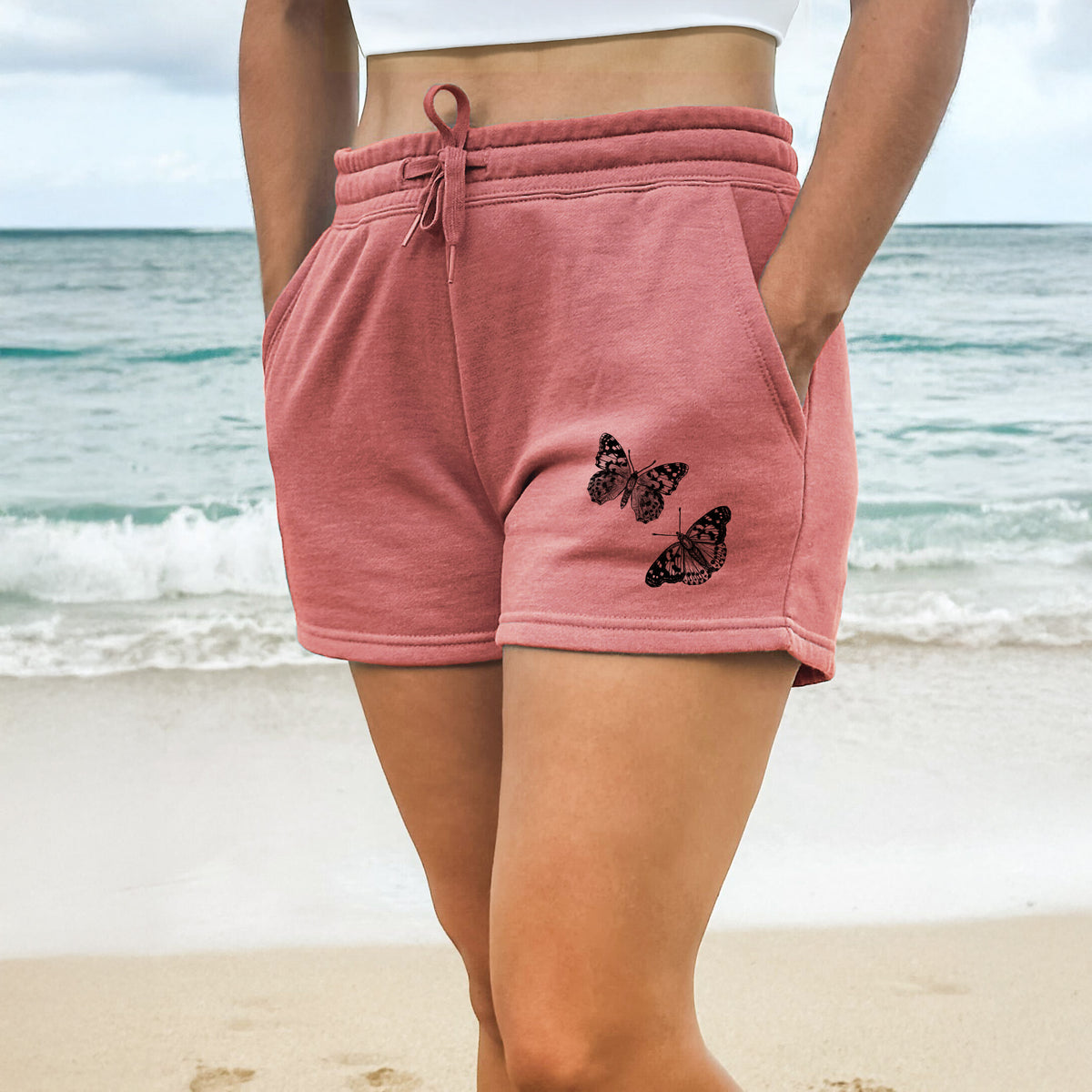 Painted Lady Butterflies - Women&#39;s Cali Wave Shorts