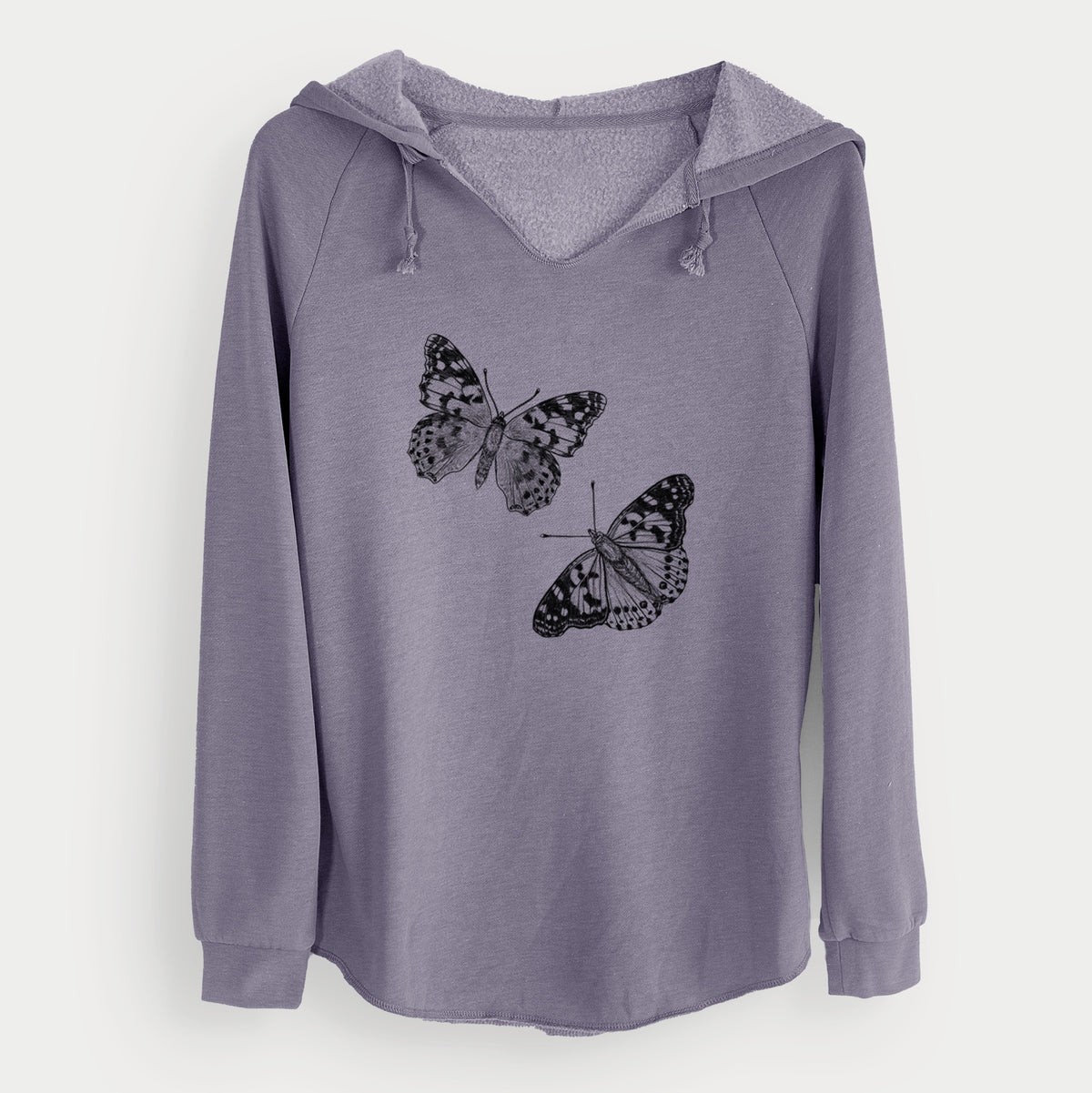 Painted Lady Butterflies - Cali Wave Hooded Sweatshirt