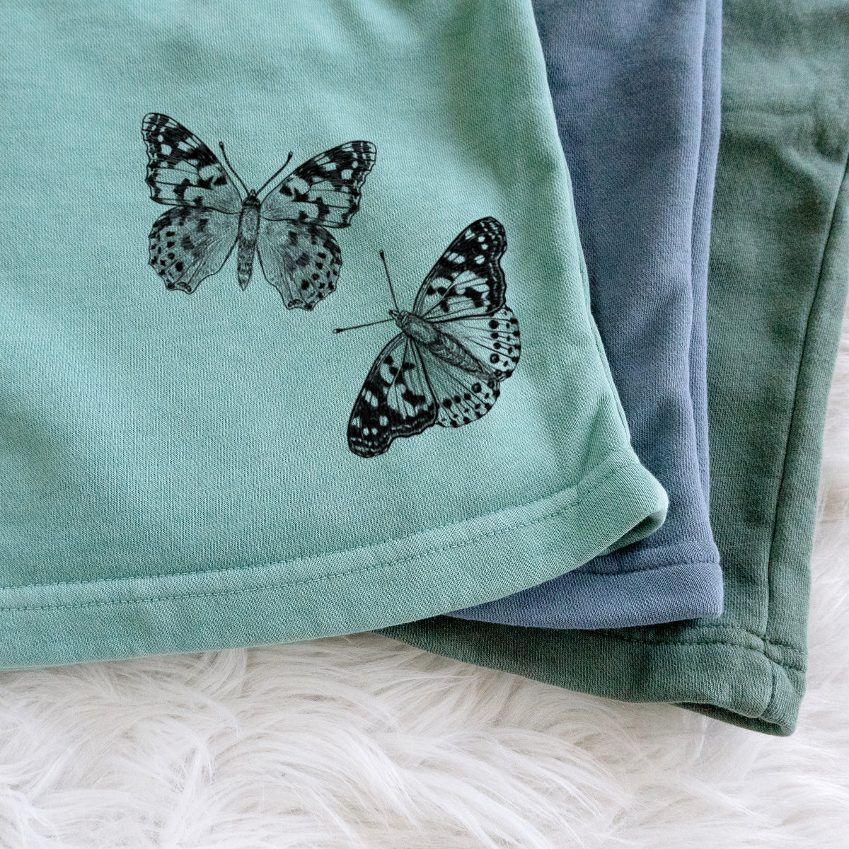 Painted Lady Butterflies - Unisex Pigment Dyed Shorts